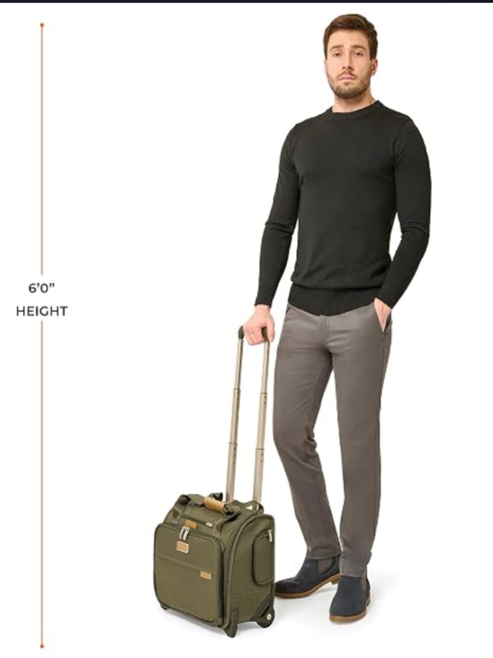Briggs & Riley 2-Wheel Cabin Bag Carry On Luggage Olive Green